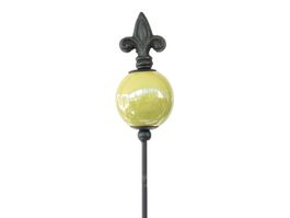 Gartenstecker mit Spitze im GELB Eisen 85 x 5cm
