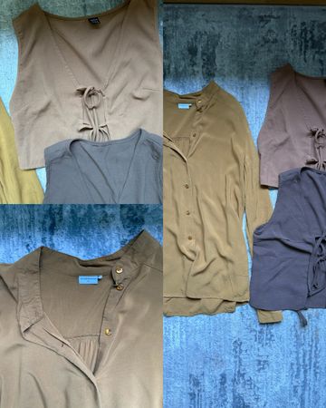Wunderschönes 3-teiliges Set Grösse S in Senfgelb / Khaki