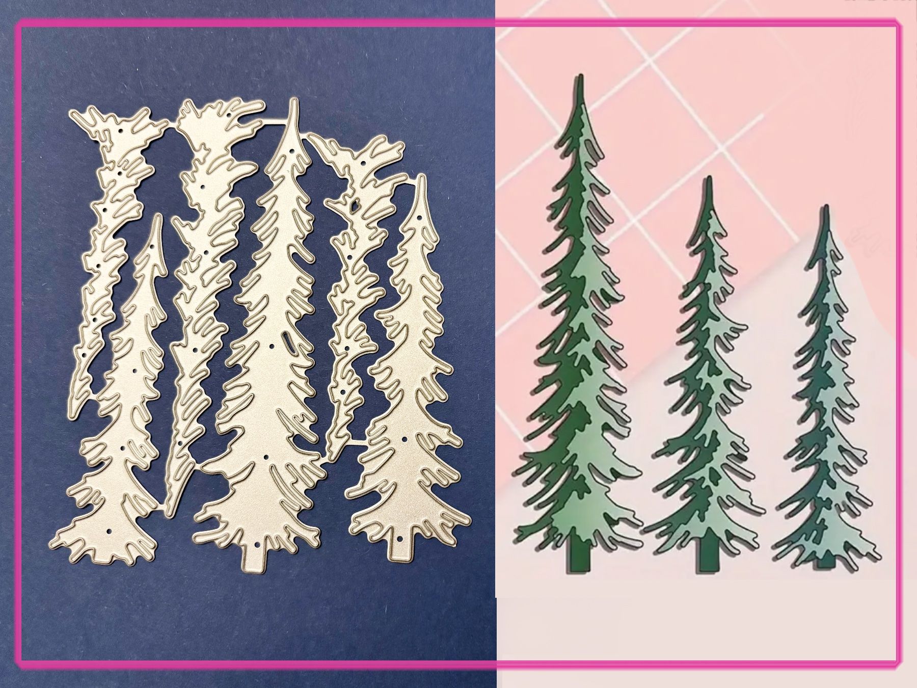Sciablone: 3x Tanne / Weihnachtsbaum - Stanzschablone – Nuovo e nell'imballaggio originale da Frenkendorf venduto da jazzplatten