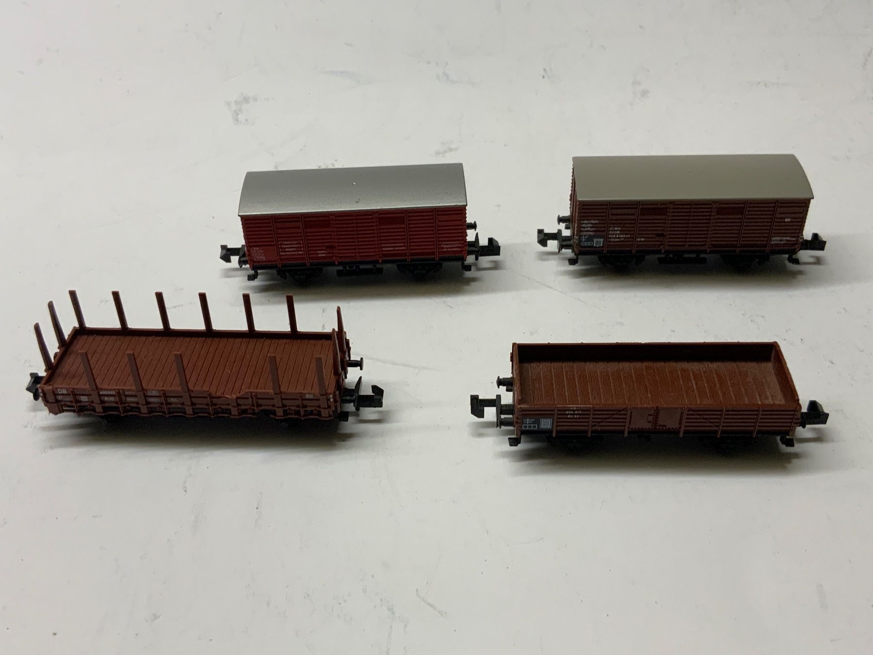 Fleischmann Modellini di ferrovie: 4 Stück, vesch. Güterwagen,  Spur N – Usato da Altnau venduto da mar_kfk2 5