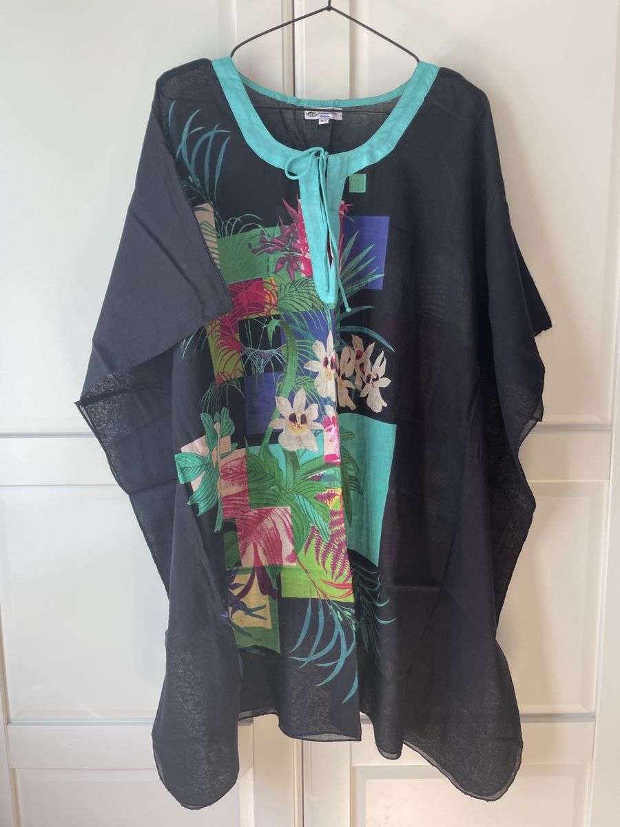 Tuniche: Kaftan Sommer Tunika Oversize Schwarz/Bunt one size – Nuovo (secondo la descrizione) da Zürich venduto da MyFashion