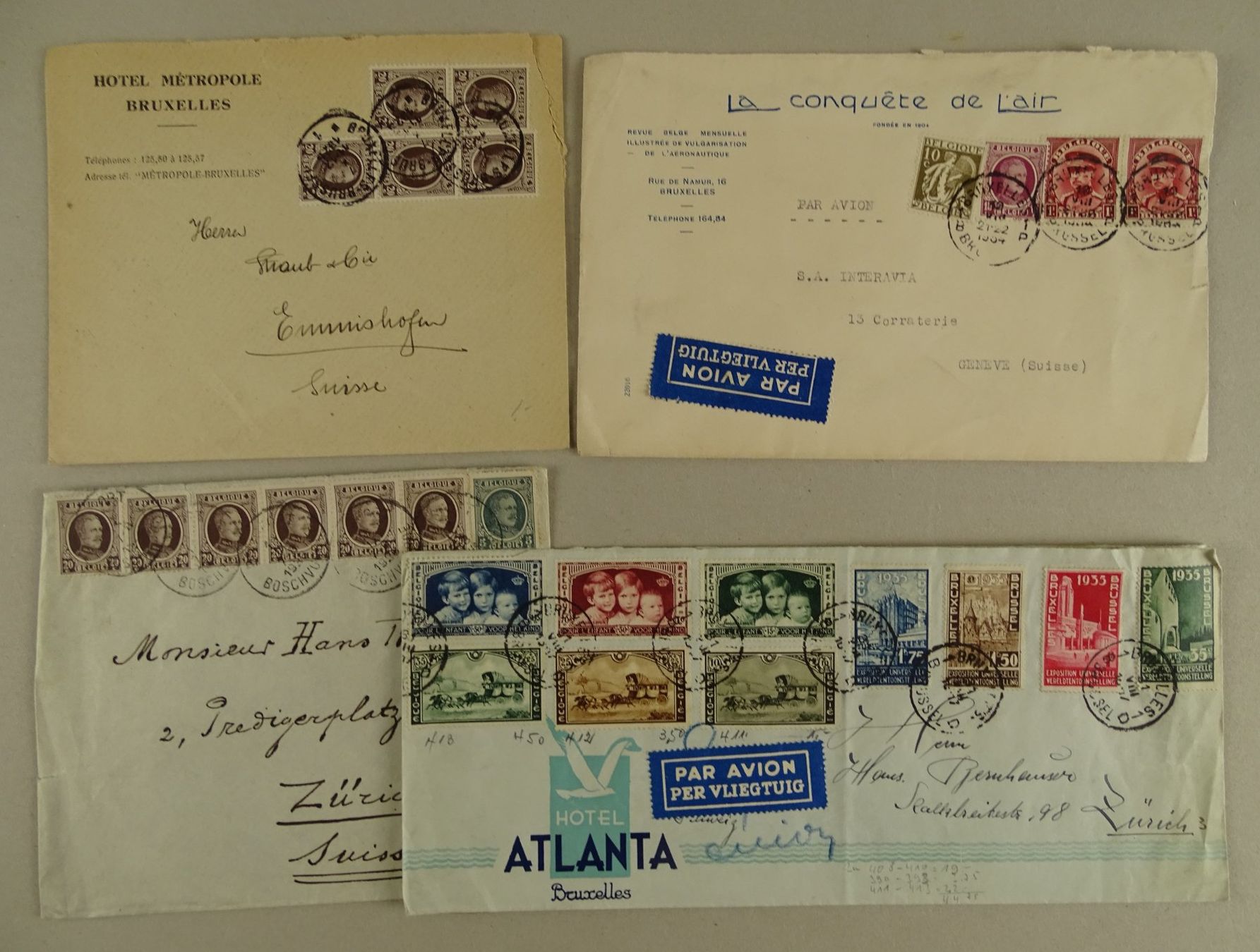Alle Briefmarken: BELGIEN, 18 ÄLTERE BEDARFSBRIEFE – Gebraucht aus Grüningen von Kartensammler 3