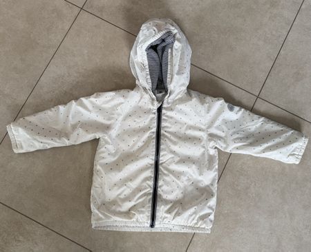 Veste légère Petit Bateau blanc pois 95cm 36 mois