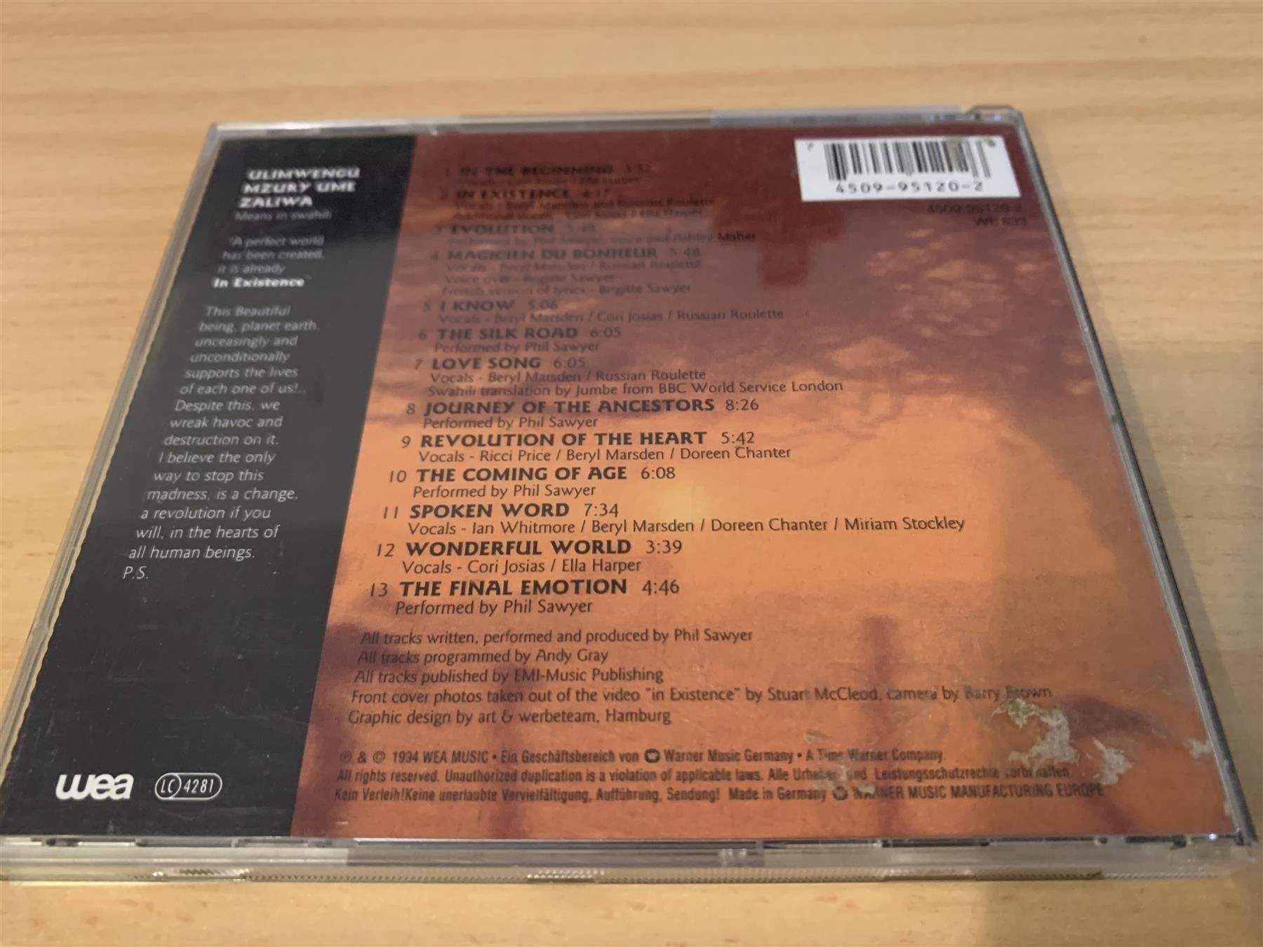 CD: Beautiful World – In Existence – Usato da Rikon im Tösstal venduto da Alpenmutz 1