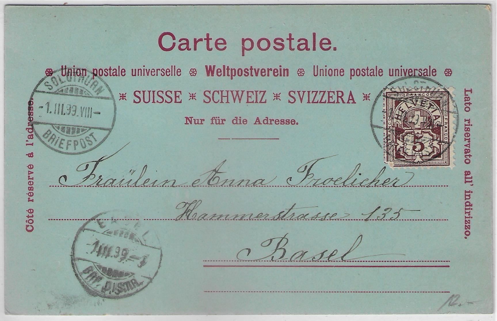 Cartoline postali: Gruss aus Solothurn - Bielerthor – Usato da Ettingen venduto da Kartenplanet 1