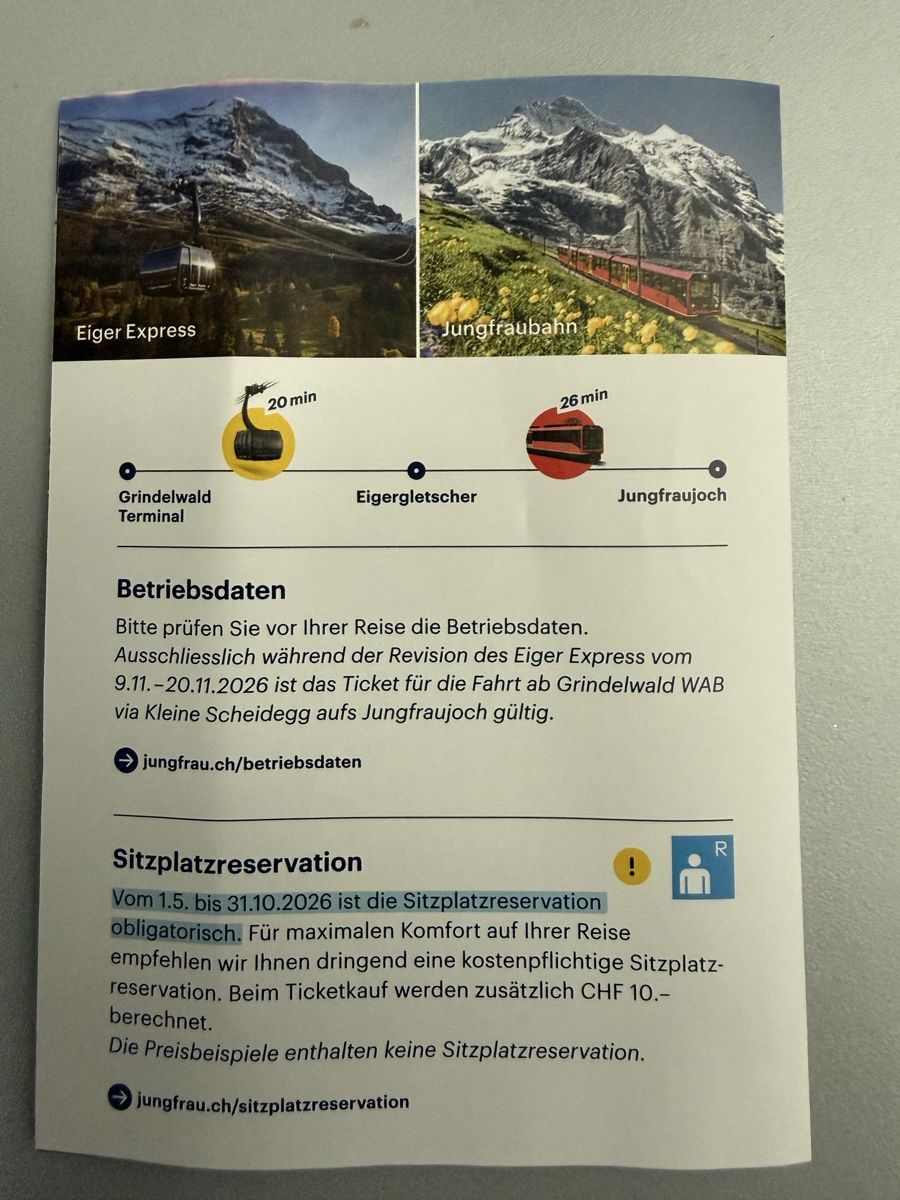 Buoni: Rabattgutschein Jungfraujoch – Nuovo (secondo la descrizione) da Heimberg venduto da Barb5705 1