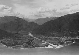 Locarno (TI) Veduta aerea delta della Maggia G