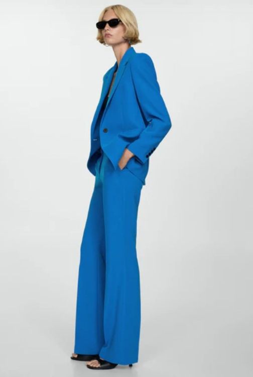 Spannende Blaue Anzughose Damen Bild