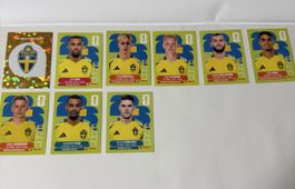 Panini WM 2026 - Schweden Set 9 Stk inkl. Wappen