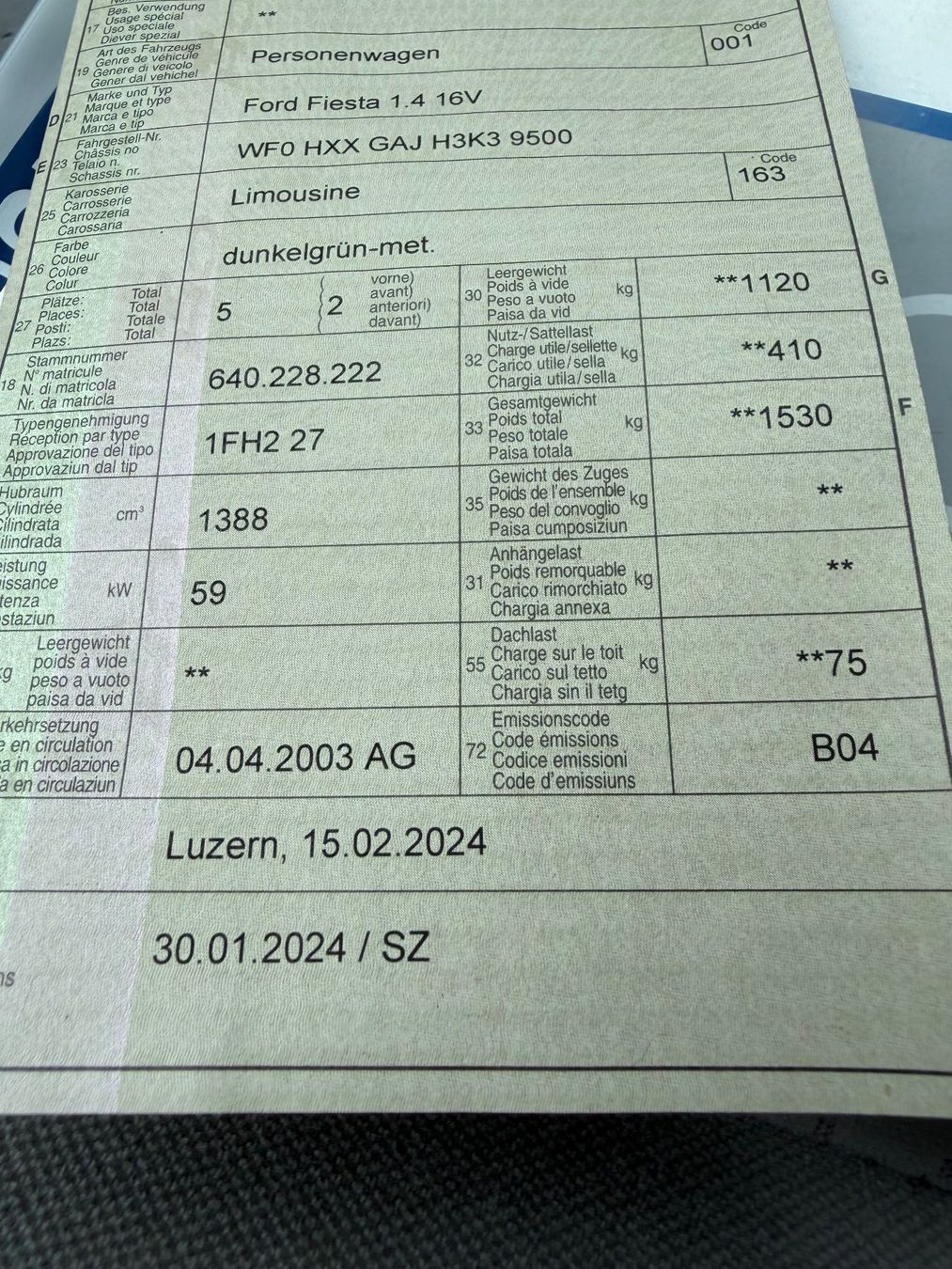 Ford Autos: Ford Fiesta 1.4 16 V – D'occasion à Ebikon par Berku 7