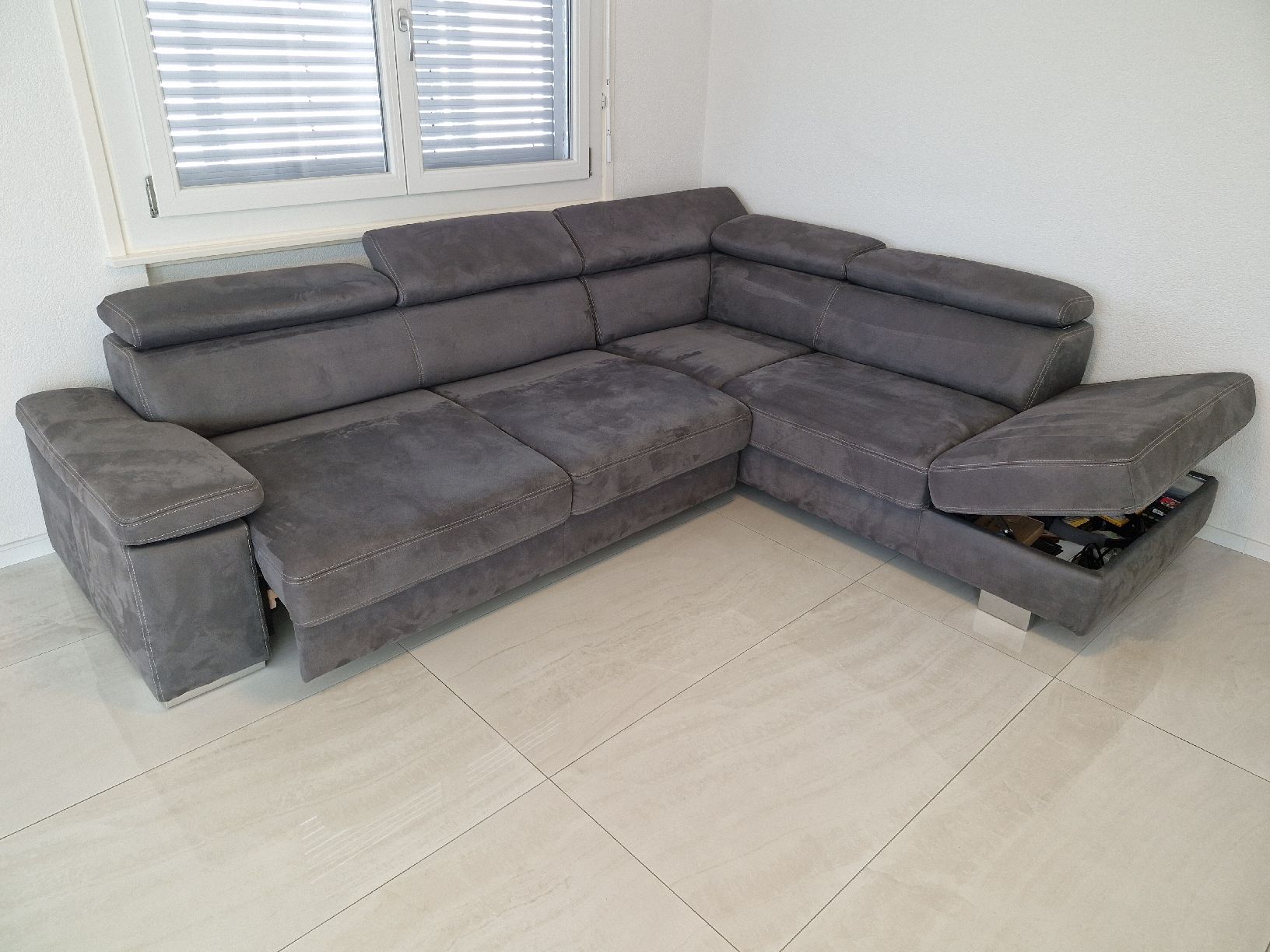 Divani: Canapé d'angle Nürnberg - Gris anthracite – Usato da Bulle venduto da Avlis91 3