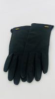 Lederhandschuhe schwarz gefüttert gebraucht guter Zustand