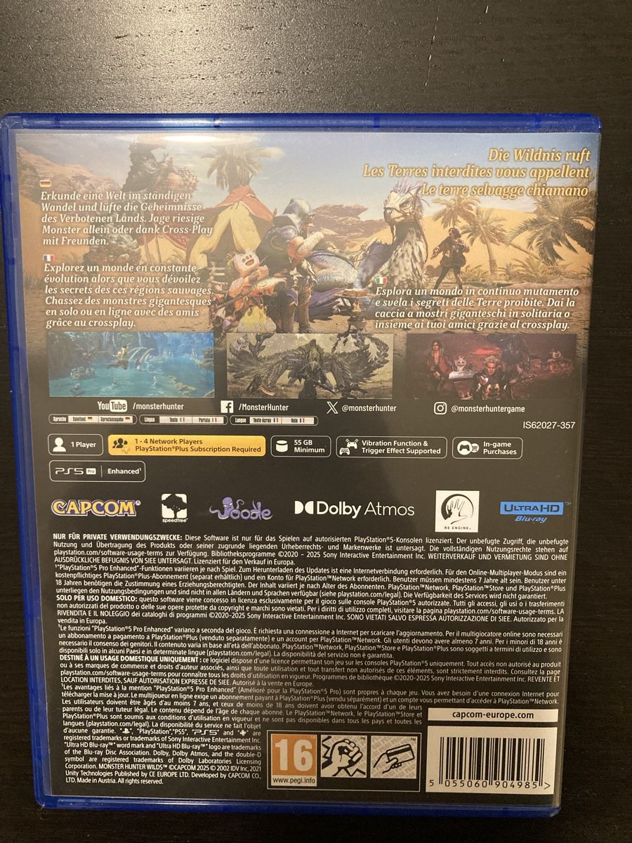 Sony Giochi: Monster Hunter Wilds - PS5 - Jeu comme neuf – Nuovo (secondo la descrizione) da Vufflens-la-Ville venduto da Dalvilu 1