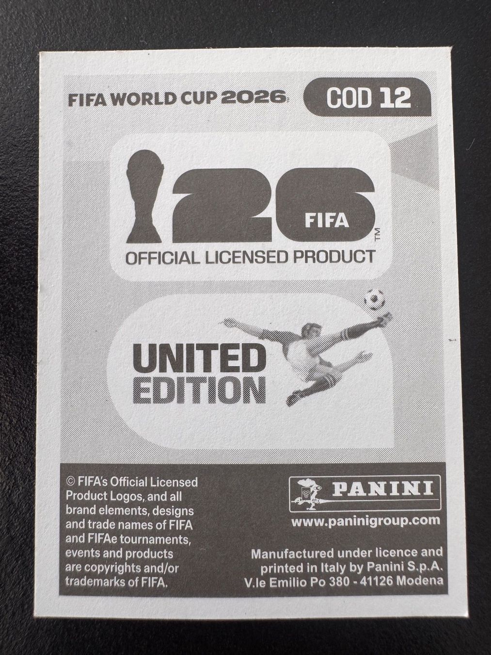 Panini Sammelbilder & Trading cards: Noah Sadiki COD 12 Panini FIFA World Cup 2026 – Neu und originalverpackt aus Zollikon von Krenapf 1