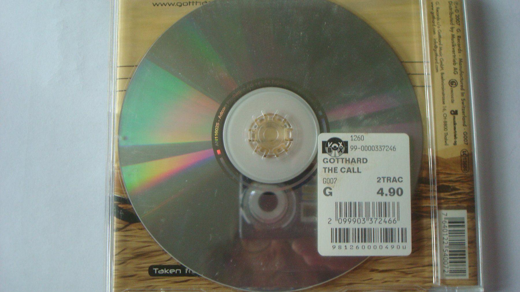 CD: CD Singel Gotthard "the call" 2007 – Usato da Münchenstein venduto da Pesci6 2