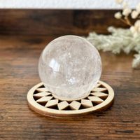 ✲ Quarz Bergkristall Kugel ✲ 64g / Ø 36mm Quartz Sphere