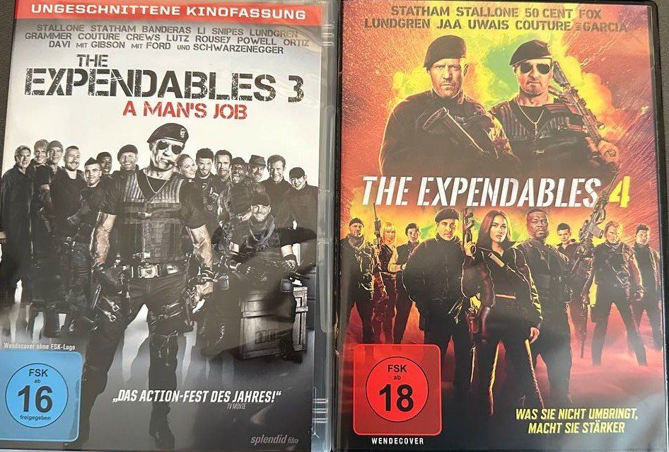Tutti i DVDs: 4 DVDs The Expendables 1-4 Action Filme – Usato da Beringen venduto da Mantafisch1 1
