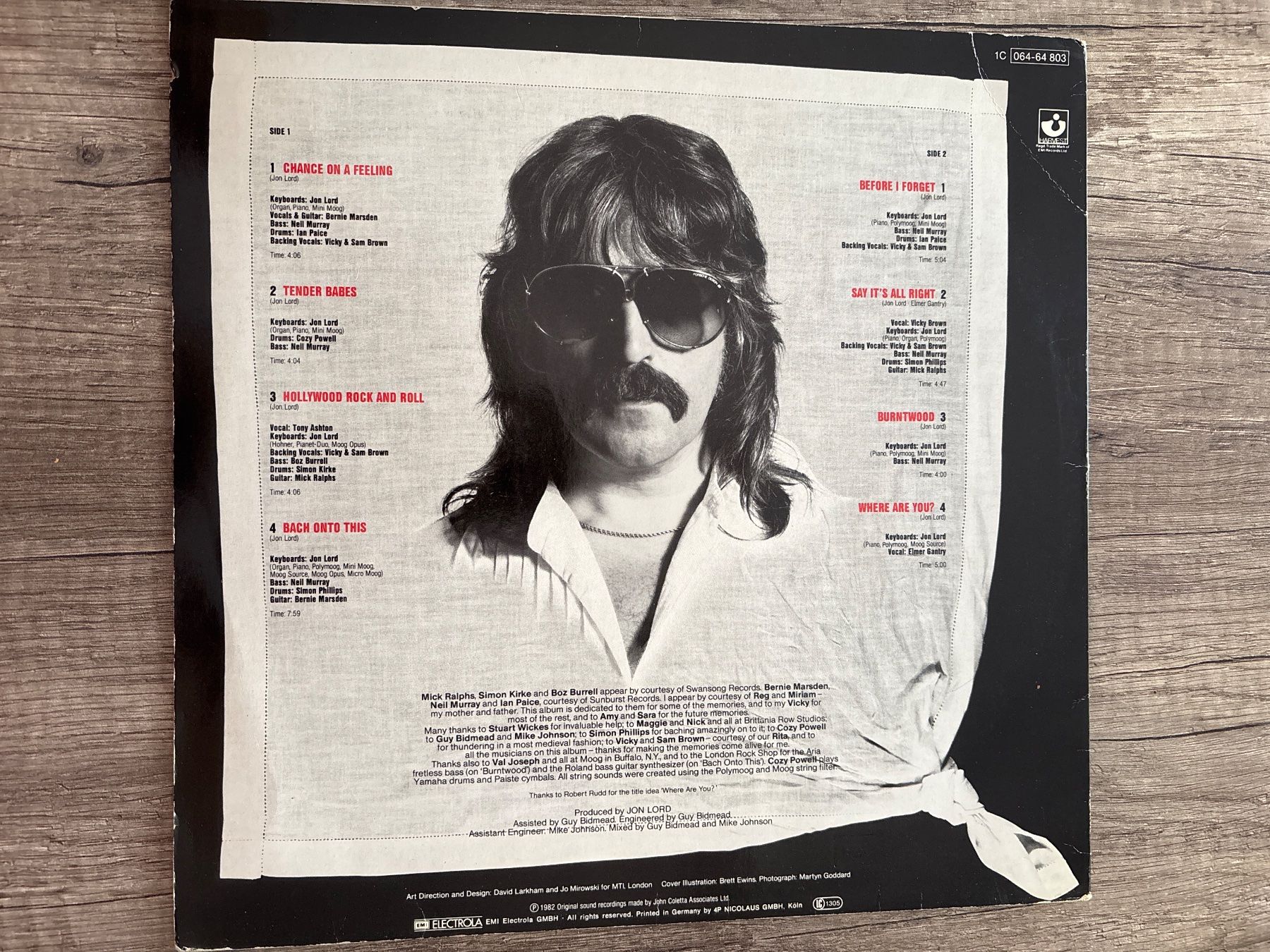 Vinyles: S1422 Jon Lord - Before I Forget, Vinyl – D'occasion à Frutigen par Philippe_jsp 1