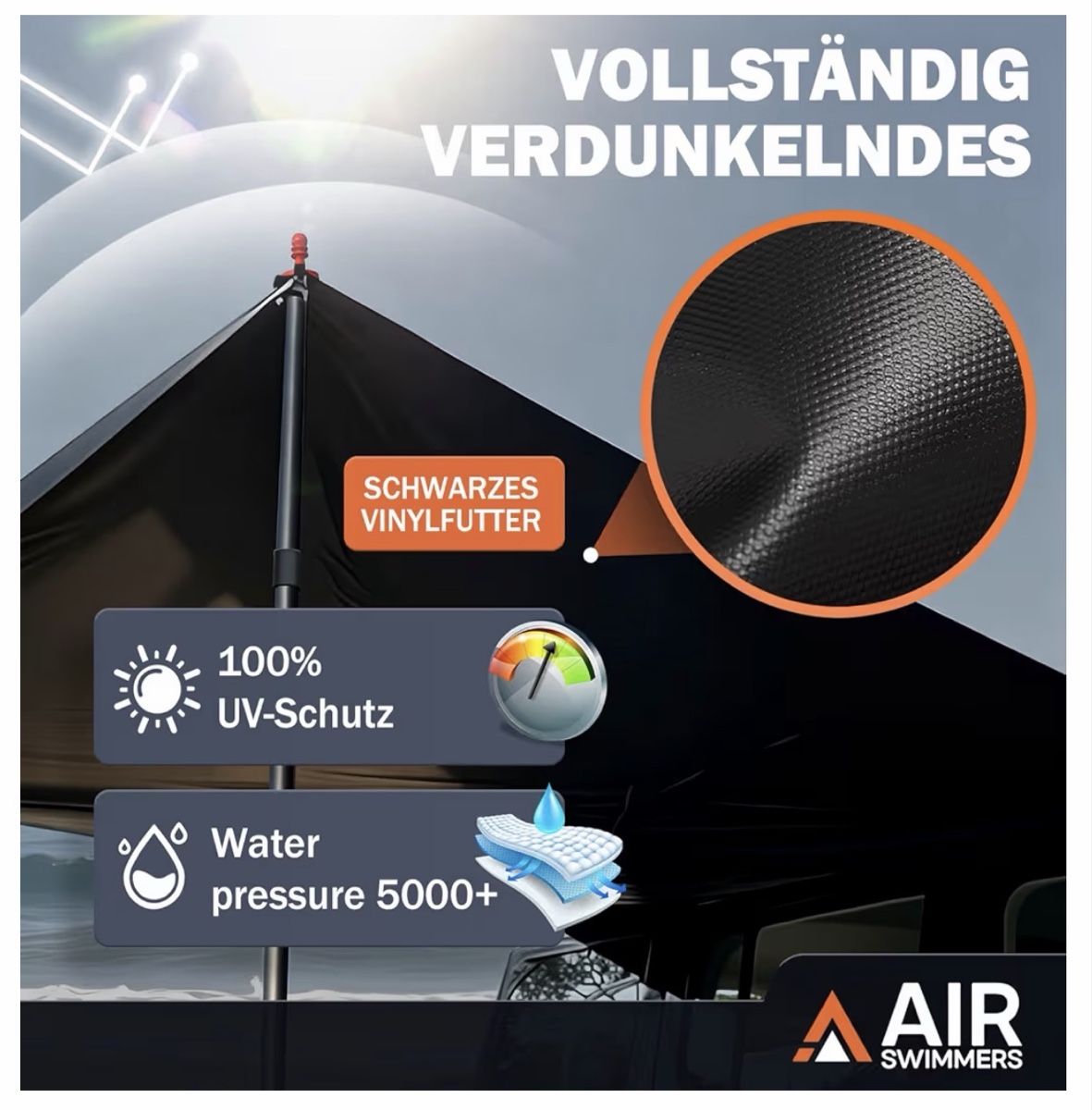 Altro: Sonnensegel mit Keder für Auto, Camper, Bus oder Wohnwagen – Nuovo e nell'imballaggio originale da Zürich venduto da Alles_I.O 1