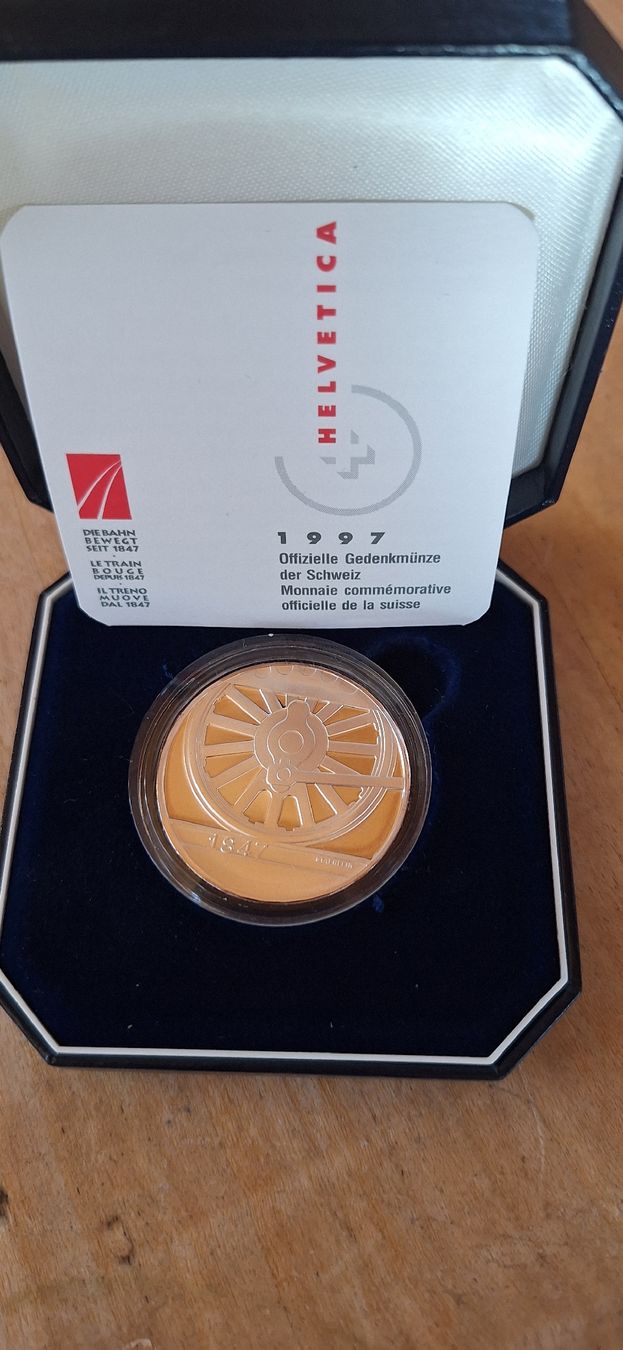 Pièce commémorative suisse 1997 150 ans