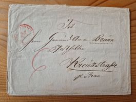 CH-Brief Zürich gelaufen 1859 Zustand gemäss Bilder