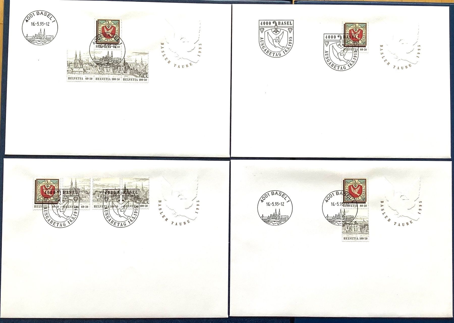 Tous les timbres: 1995 FDC Basler Taube 95 aus Block Grossformat E6 – Neuf (Voir description) à Liestal par Skunk02