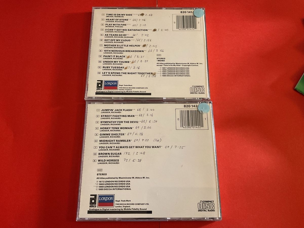 CDs: Rolling Stones - Hot Rocks 1+2 - CDs 1985 – Gebraucht aus Steinach von Quarkie 2