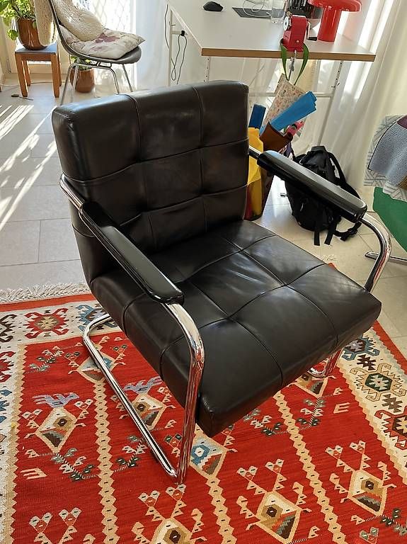 Sessel: Freischwinger Sessel Leder – Gebraucht aus Zürich von boriana 1