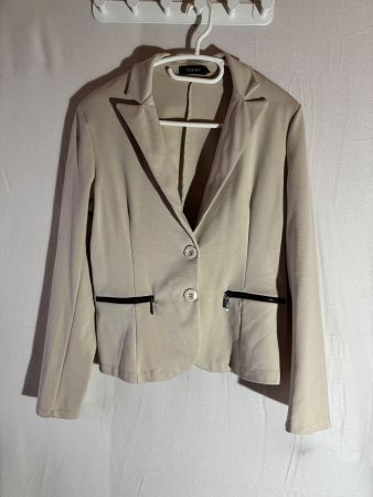 cremefarbener Blazer, Jacke Gr. L