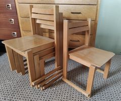 Série 4 chaises design années 70 vintage mobilier enfant