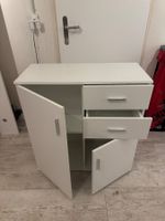 Kommode weiss mit zwei Schubladen und zwei Türen gebraucht