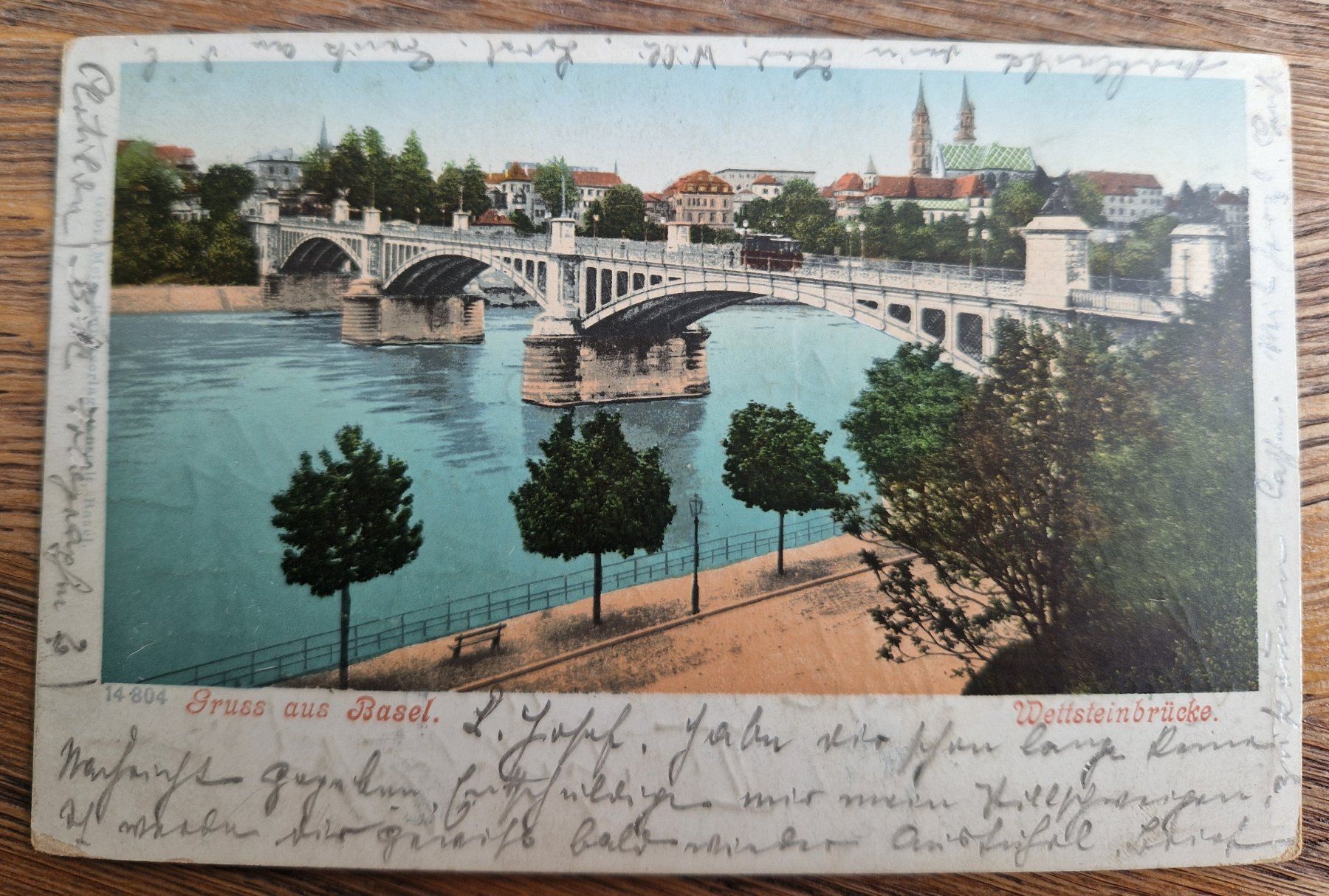 Cartoline postali: Basel, Wettsteinbrücke 1900 – Usato da Melchnau venduto da Arthurius