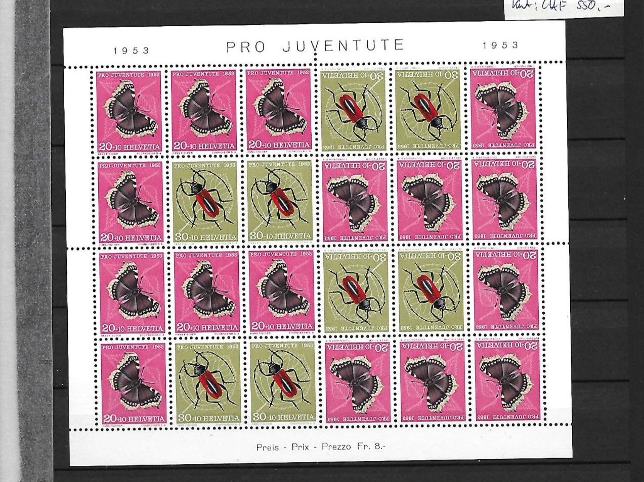 Tutti i francobolli: PJ Klb 1953 ** Kat: CHF 550.- – Nuovo (secondo la descrizione) da Basel venduto da Ilp