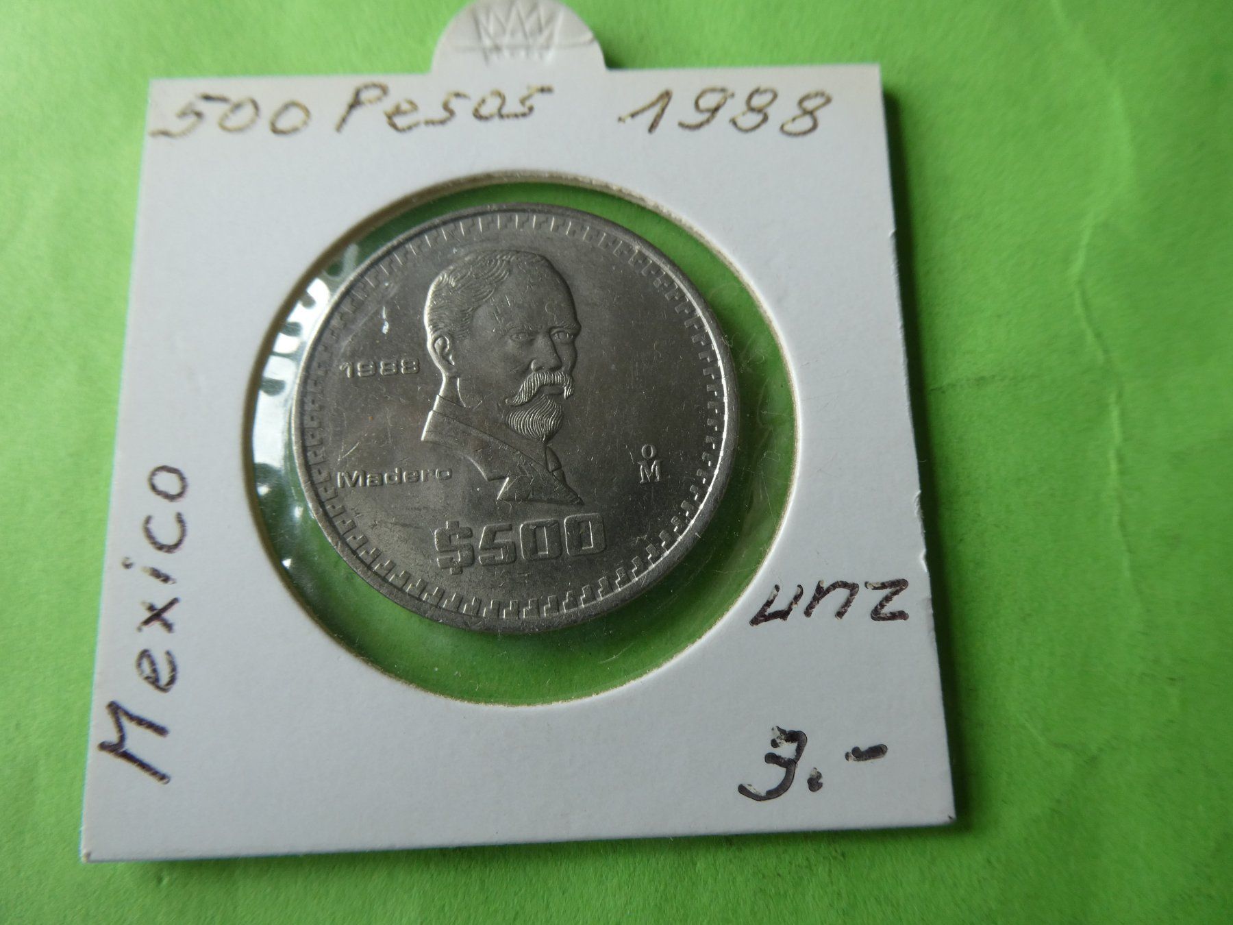 Tutti le monete: Mexiko 1988, 500 Pesos   unz. – Usato da Hinterforst venduto da Rohusri