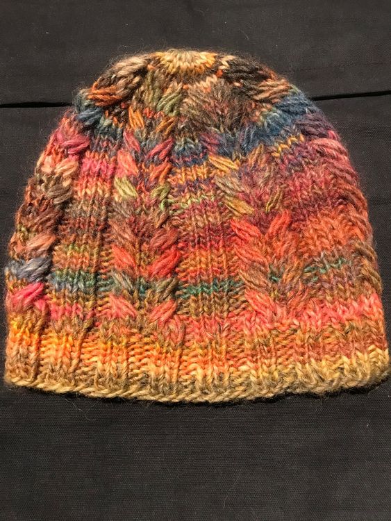 Bonnet vintage en laine tricoté à la main : tuque bohème rose pourpre - Canada