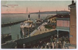 RORSCHACH Hafen - Dampfschiff - Bahnhof mit Bahn