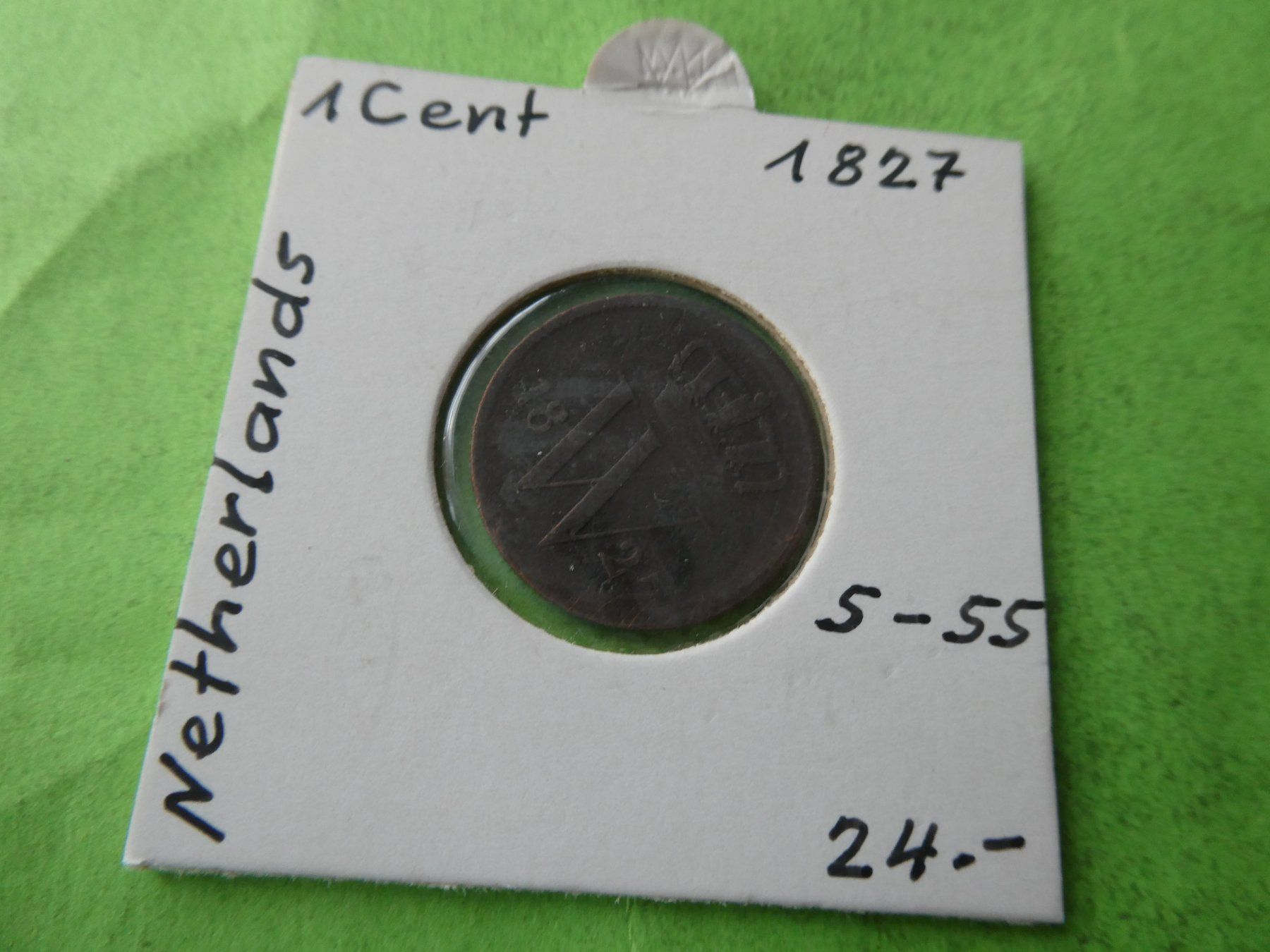 Alle Münzen: Niederlande 1827, 1 Cent – Gebraucht aus Hinterforst von Rohusri