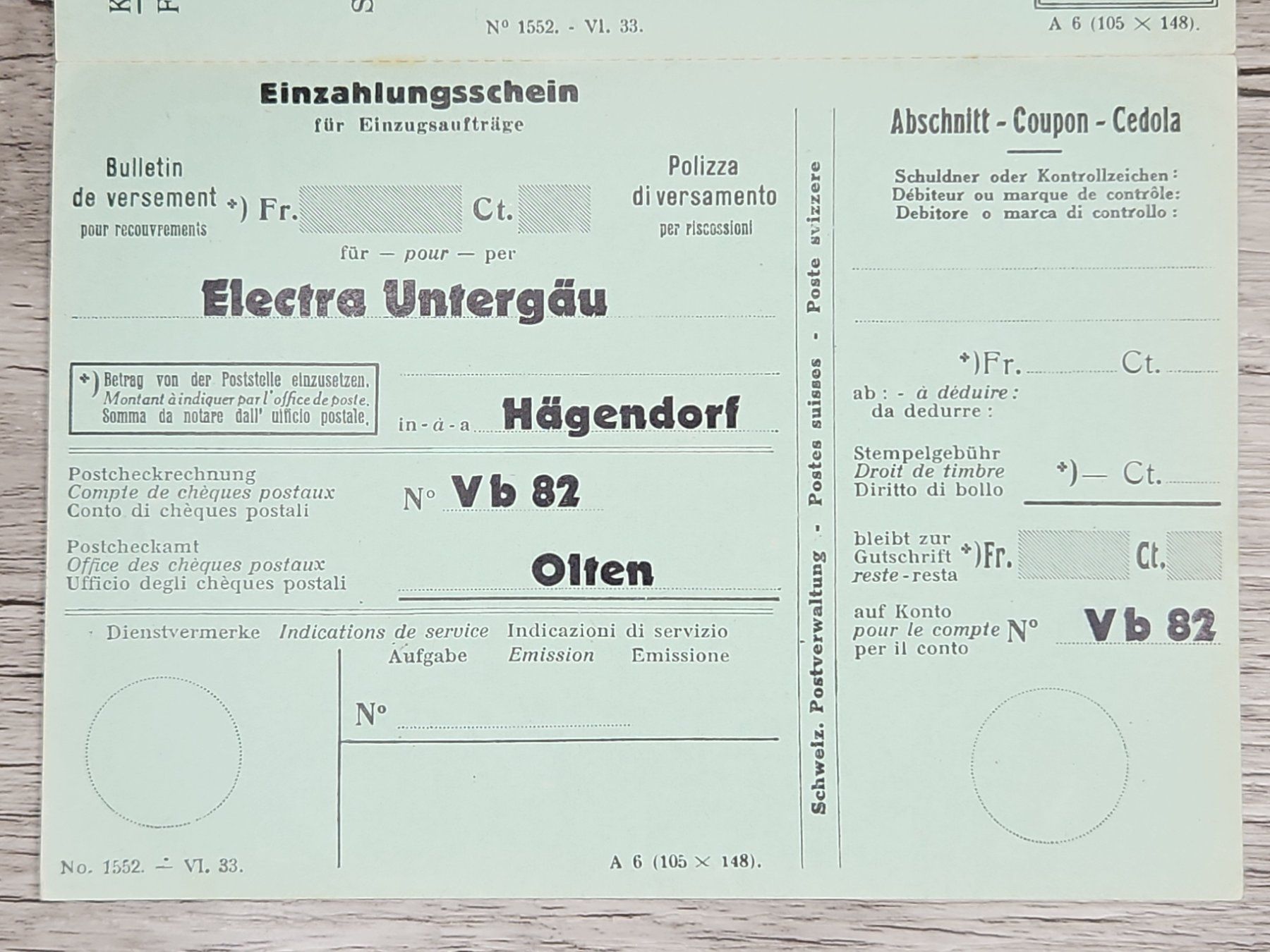 Tutti i francobolli: CL04 Carte Postale + Timbre Suisse 1936 – Usato da Cousset venduto da Patrick_Collections 1