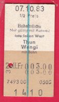 KARTON BILLETT,INTERLAKEN WEST - WENGI,2.KLASSE,EINFACH,HALB