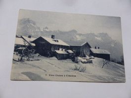 Chésière,Lichtdruck,vieux chalets,Winter,Dorf,Villars