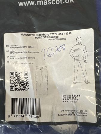 MASCOT® Oldenburg Unique Trousers size 82C54 65%poly/35%cot