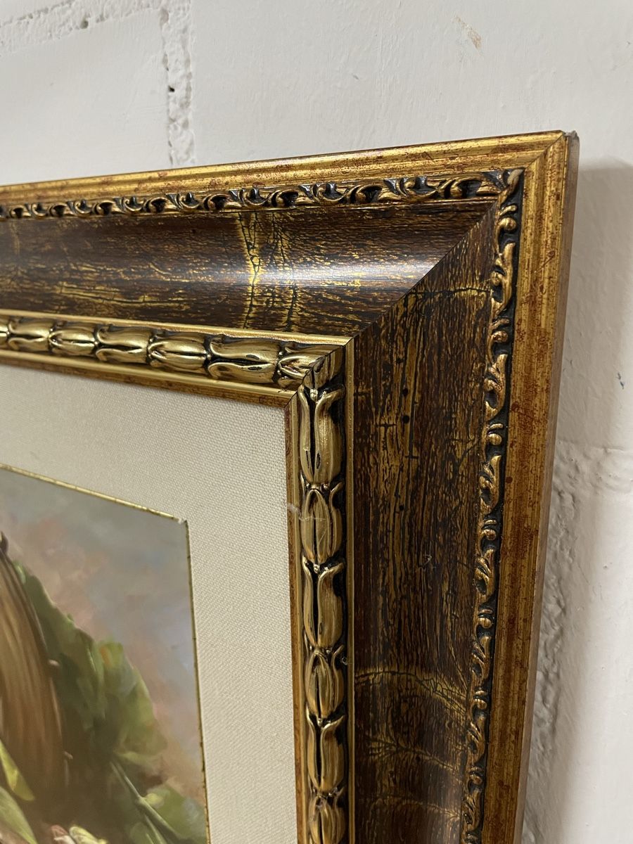 Dipinti: Originales Gemälde "Feigenkorb", gerahmt, 83x53cm. – Usato da Schaffhausen venduto da Lillo80 1