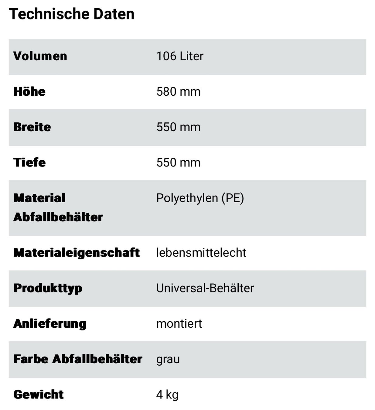 Contenitori & Simili: neuer Universalcontainer, quadratisch Rubbermaid – Nuovo (secondo la descrizione) da Necker venduto da liq24 3
