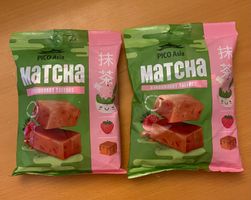 2 Packungen Matcha Erdbeer Toffees mit je 200g
