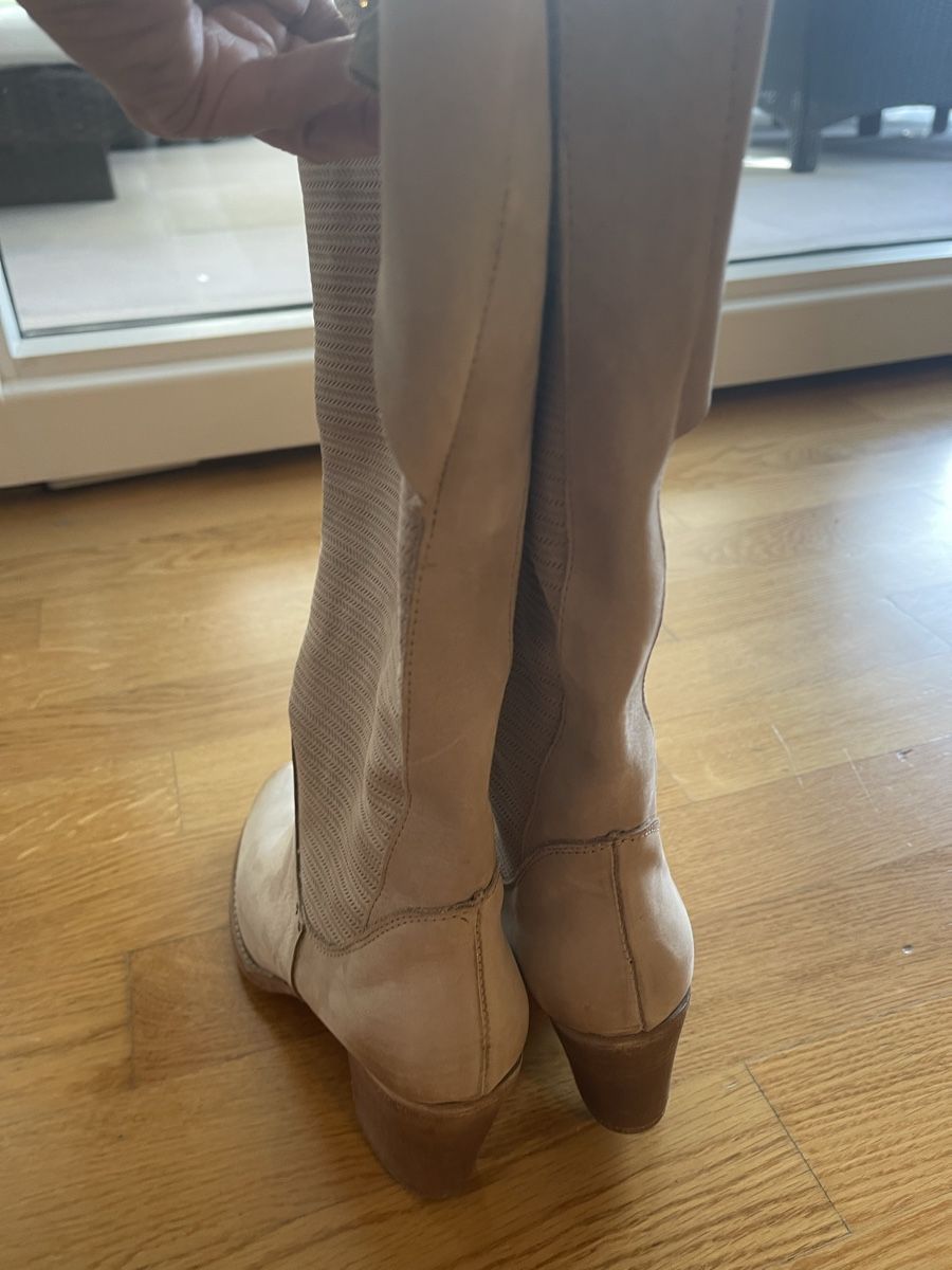 Scarpe da donna: Vera Gomma Lederstiefel beige Gr. 37 – Usato da Rüschlikon venduto da leo_mwz2 2