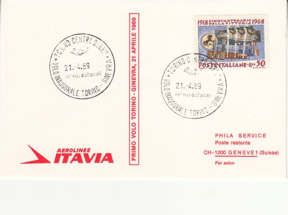 Tutti i francobolli: SLH RF 69.10 a Turin - Genève – Usato da Bürglen TG venduto da StampGraf