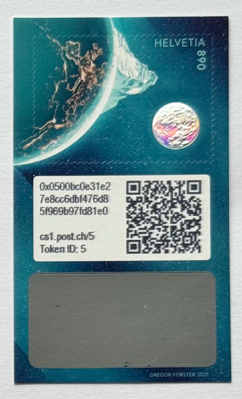 Tutti i francobolli: Swiss Crypto Stamp 1.0 - ID5 Pilatus mit NFT – Nuovo e nell'imballaggio originale da Baar venduto da ricjon