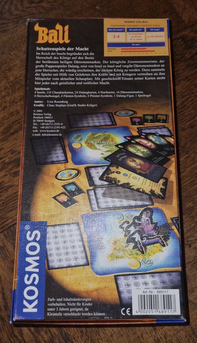 Kosmos Jeux: Jeu de société "Bali" – Neuf (Voir description) à Fribourg par jarmilka 5