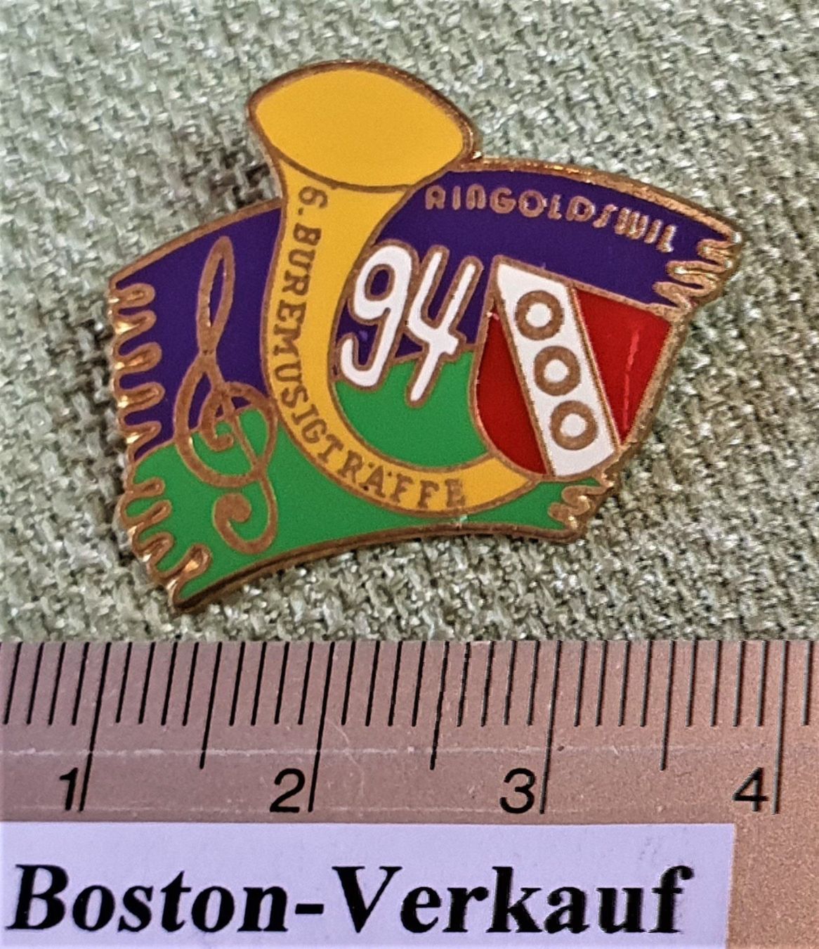 Coperchi dei cremini per caffè: D367  Pin Buremusigträffe Ringoldswil 94 – Usato da Reinach BL venduto da Boston-Verkauf 2