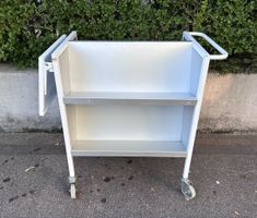 Bürowagen Bücherwagen mit Rollen Metall ca. 80cm breit
